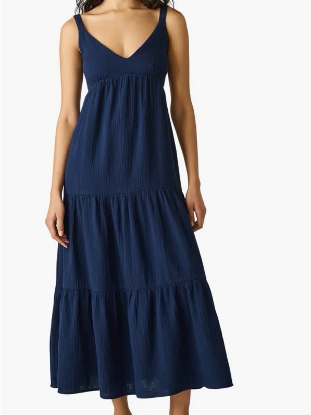 Steve Madden Size L Navy Elianna Sleeveless Midi Dress